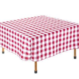 Red & White Gingham Fitted 28 x 28 Tablecloth